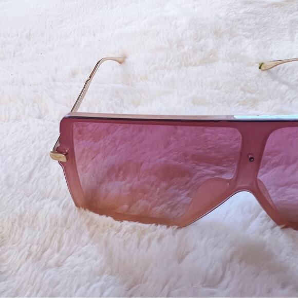 Ariel Pink Rectangle Full Frame Sunglasses - Picture 4 of 11